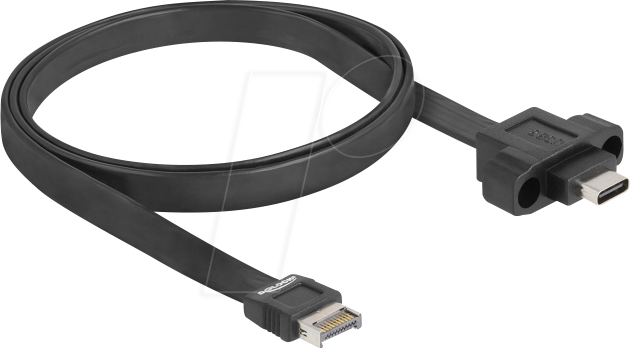 4043619857609 - DELOCK 85760 - USB E Key A 20 Pin Stecker zu USB C Buchse Flachband 75 cm