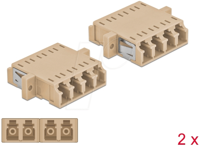 4043619865406 - DELOCK 86540 - LWL Kupplung LC Quad LC Quad 2 Stück