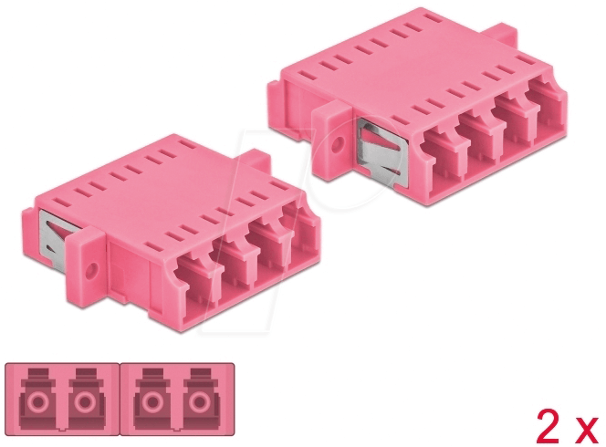 4043619865420 - DELOCK 86542 - LWL Kupplung LC Quad LC Quad 2 Stück