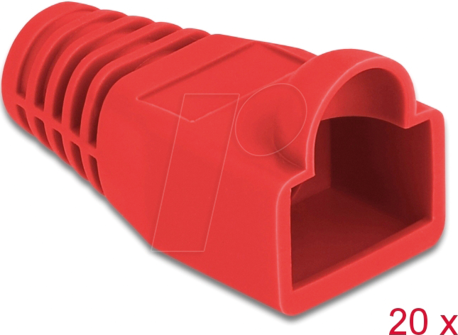 4043619867257 - DELOCK 86725 - Knickschutztülle für RJ45 rot 20 Stück