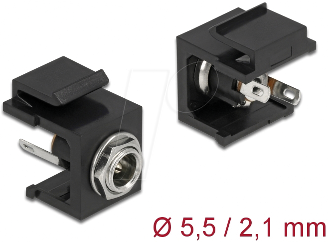4043619868490 - DELOCK 86849 - Keystone Modul DC 55 x 21 mm Buchse schwarz 4043619868490 - DELOCK 86849 - Keystone Modul DC 55 x 21 mm Buchse schwarz