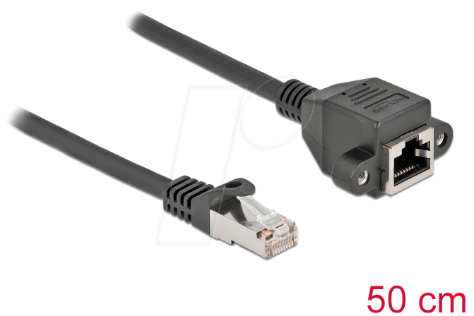 4043619869992 - DELOCK 86999 - Cat6a Verlängerungskabel S FTP schwarz 05 m