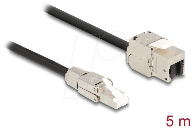 4043619872459 - DELOCK 87245 - Keystone Kabel RJ45 Stecker > Buchse Cat6a 5 m 4043619872459 - DELOCK 87245 - Keystone Kabel RJ45 Stecker > Buchse Cat6a 5 m