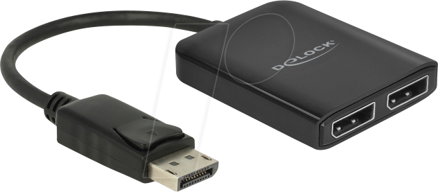 Image of DELOCK 87768 - DisplayPort 1.4 Splitter, 1x DisplayPort > 2x DisplayPort