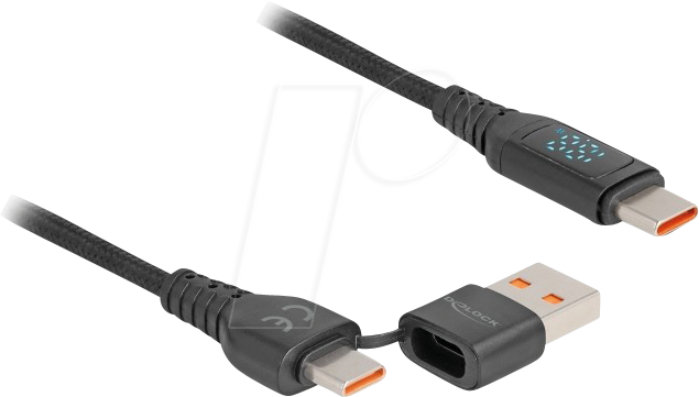 4043619881376 - Usb 20 Schnellladekabel usb Type-C™ + usb Typ-A Stecker zu (88137) - Delock