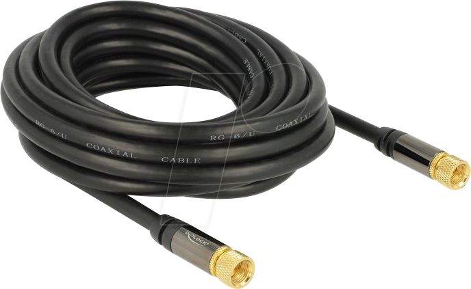 4043619889211 - - HF-Kabel - F-Stecker männlich zu F-Stecker männlich - 5 m - 85 dB - Schwarz 4043619889211 - - HF-Kabel - F-Stecker männlich zu F-Stecker männlich - 5 m - 85 dB - Schwarz