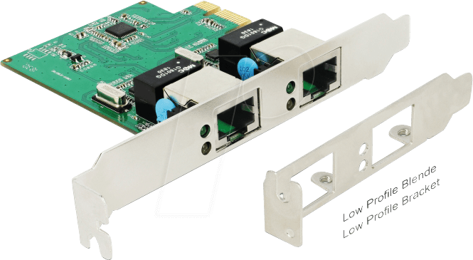 4043619899999 - PCIe x1 Gigabit lan 2x RJ45 +Low Profile RTL8111H (89999) - Delock 4043619899999 - PCIe x1 Gigabit lan 2x RJ45 +Low Profile RTL8111H (89999) - Delock