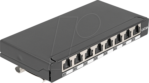 4043619905737 - DELOCK 90573 - Patchpanel 8 Port Cat6a geschirmt schwarz