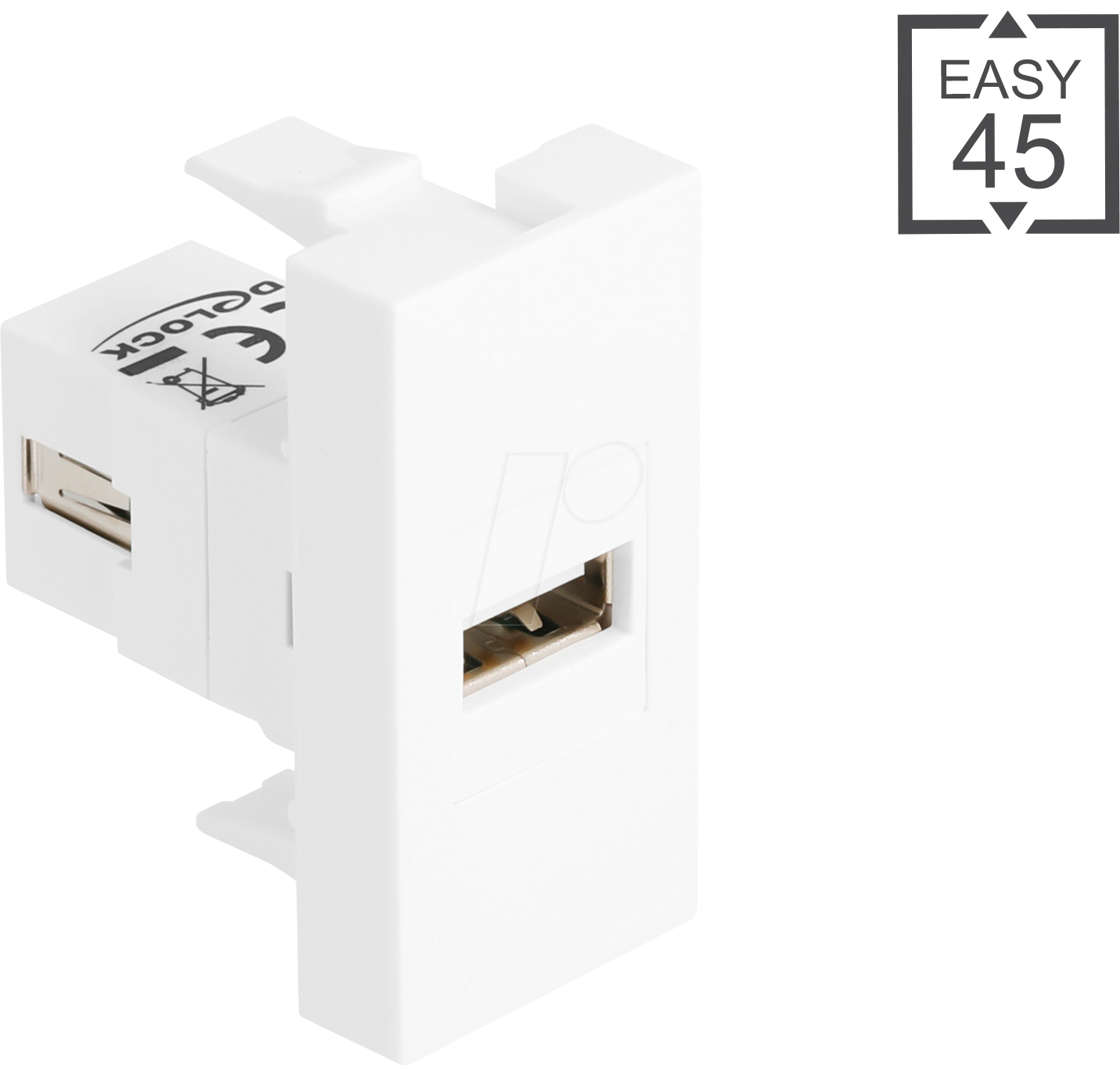 4043619909087 - DELOCK 90908 - Easy 45 USB 20 Typ-A Buchse > USB Typ-A Buchse