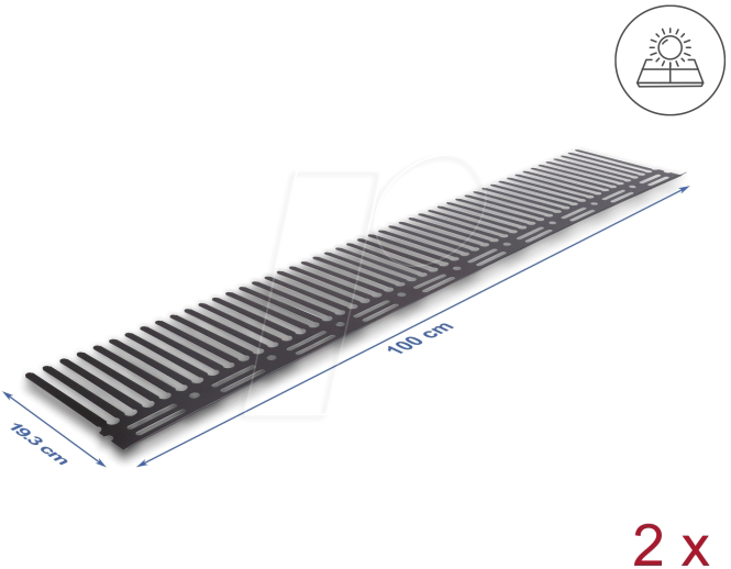 DELOCK 90976 - Tierabwehr Barriere für Photovoltaik Anlagen, 1 m, 2 Stück