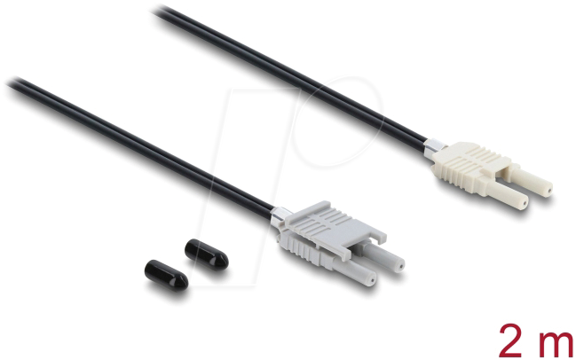 DELOCK 91028 - LWL POF Kunststoff Kabel, HFBR 4506-4516Z, Duplex, 2 m