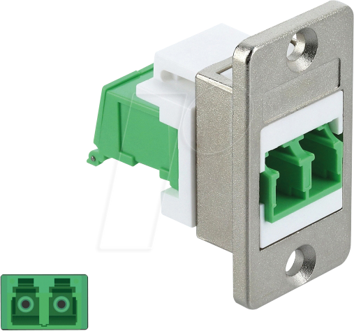 4043619910885 - DELOCK 91088 - LC Duplex Einbaubuchse   Buchse Laserschutzklappe