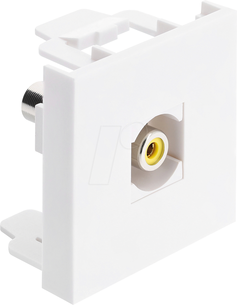 Image of DELOCK 91814 - Easy 45 Modul Cinch Buchse zu Cinch Buchse gelb / weiß