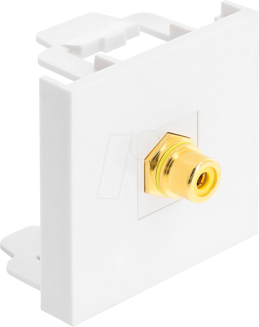 Image of DELOCK 91817 - Easy 45 Modul Cinch Buchse zu Cinch Buchse vergoldet gelb / weiß