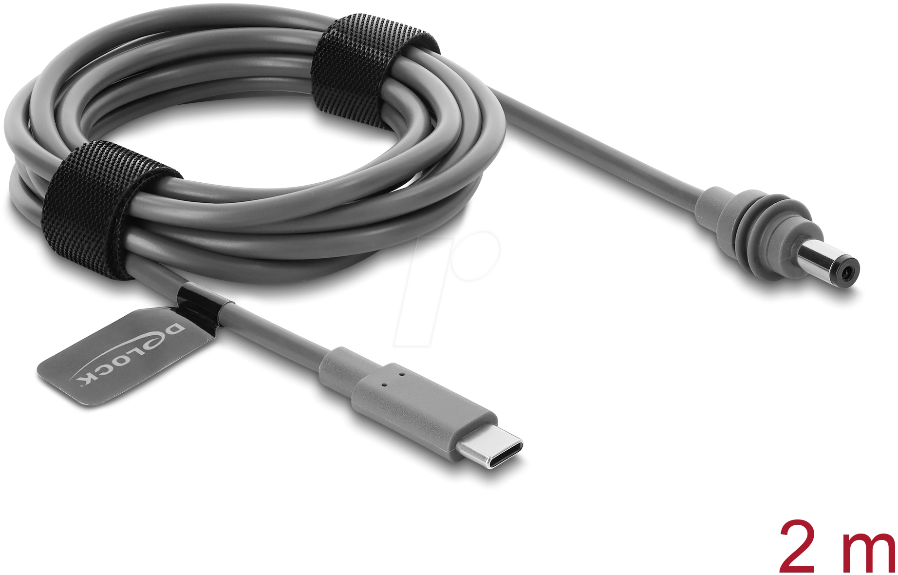 Delock USB Type-Câ„¢ Stecker zu DC 5,5 x 2,1 mm Kabel kompatibel mit Starlink Mini, 2 m grau