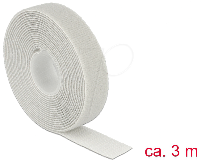 4043619182794 - Klettband auf Rolle 3 Meter x 20mm Kabelbinder 18279