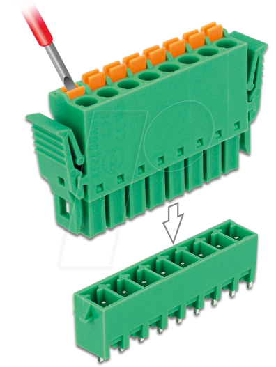 4043619659746 - DELOCK 65974 - Terminalblock 8 Pin vertikal