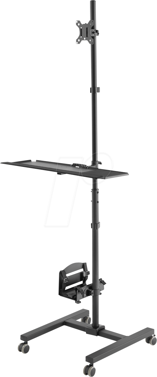 DIGITUS DA-90374 - Arbeitsstation, Monitor- + Tastaturhalterung, rollbar