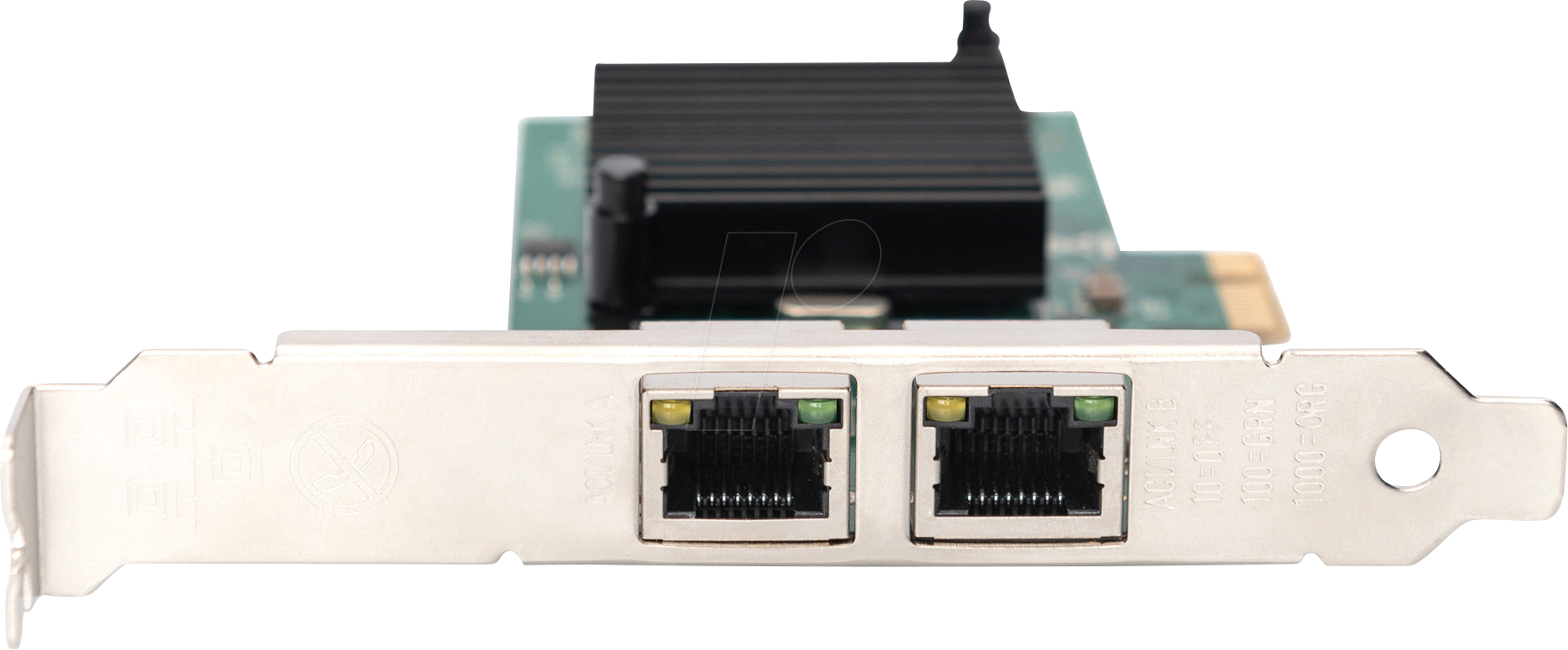 DIGITUS DN-10132: Network card, PCI Express, Gigabit Ethernet, 2x RJ45 ...