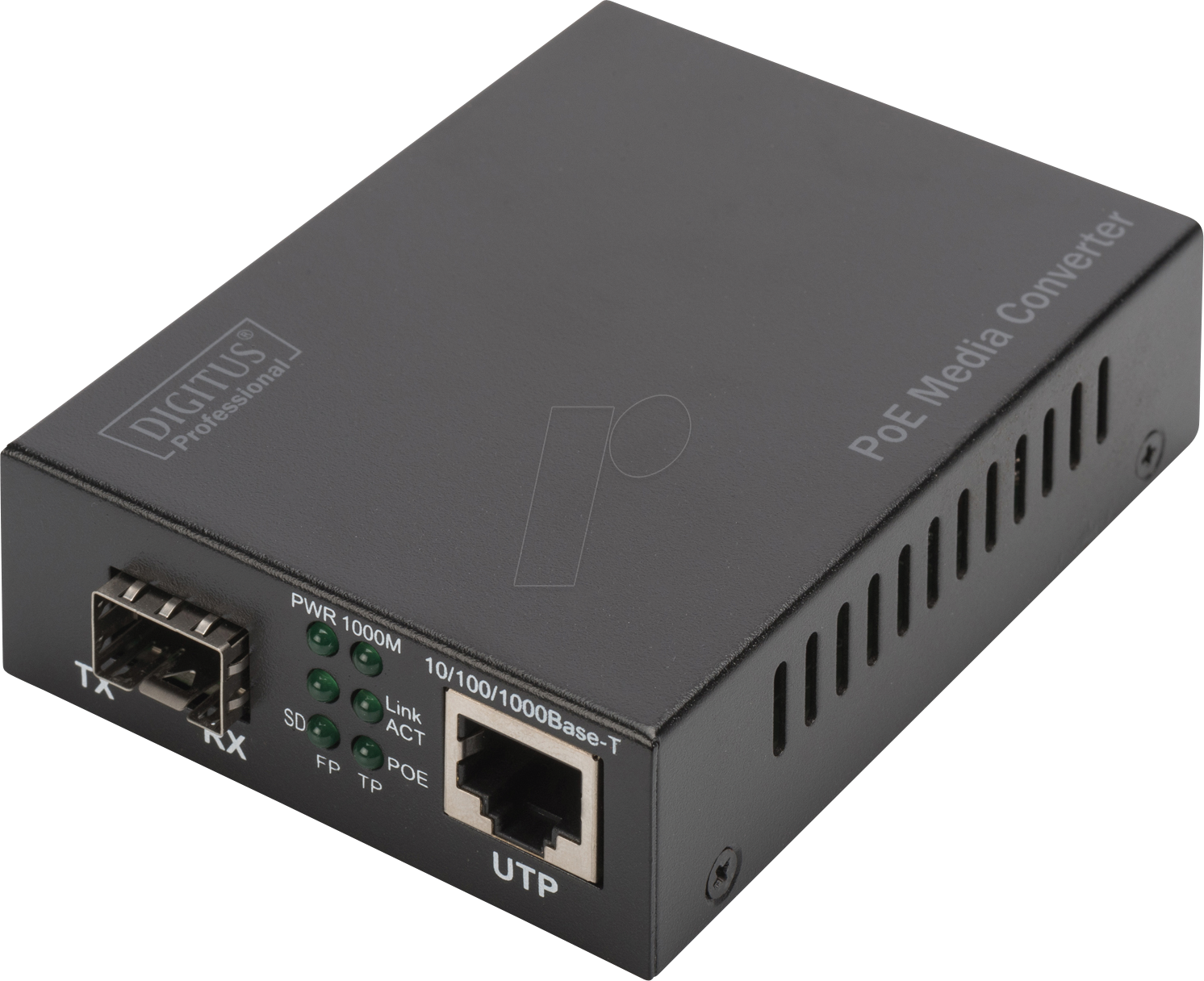 DIGITUS DN-82140 - Medienkonverter, Gigabit Ethernet, RJ45 / SFP, PoE