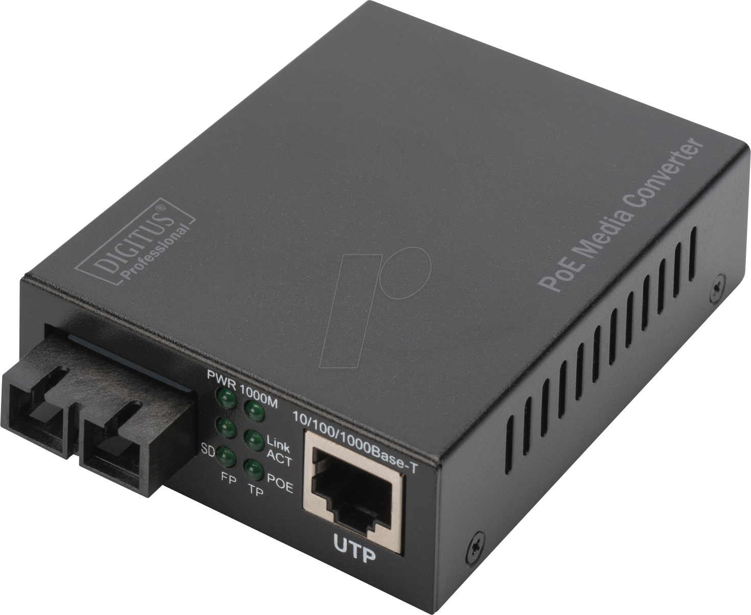 Image of DIGITUS DN-82150 - Medienkonverter, Gigabit Ethernet, RJ45 / SC Duplex, PoE