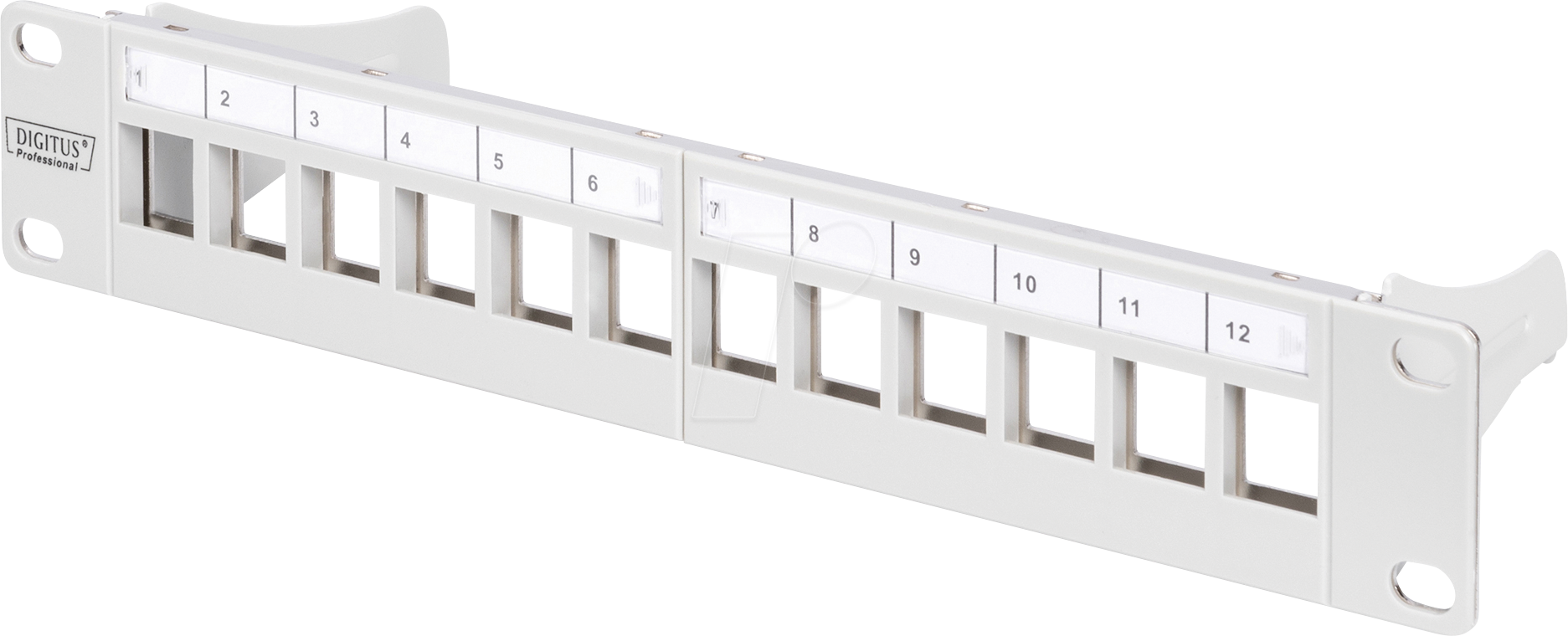 Image of DIGI DN-91419 - 10" Keystone Patchpanel, 12-Port, geschirmt