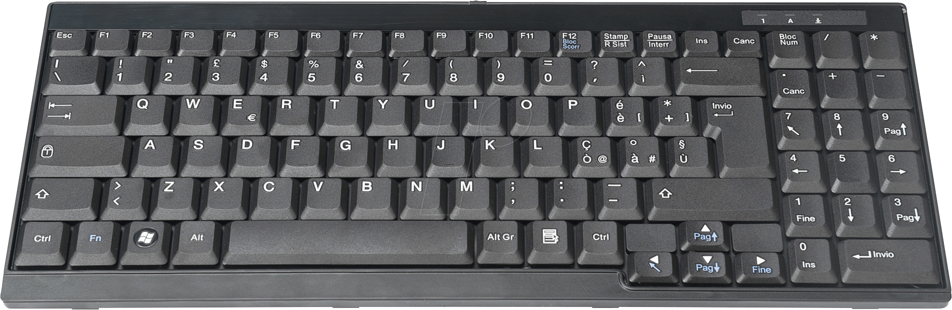 DIGITUS DS-72000IT - keyboard - QWERTY - Italian - black Input Device - Tastaturen - Italienisch - Schwarz