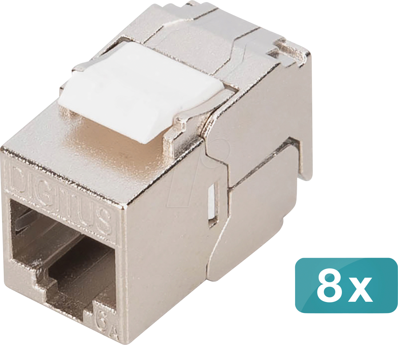 DIGI DN-93615-S8 - Keystone Modul, Cat.6a, geschirmt, werkzeugfrei, 8 Stk.