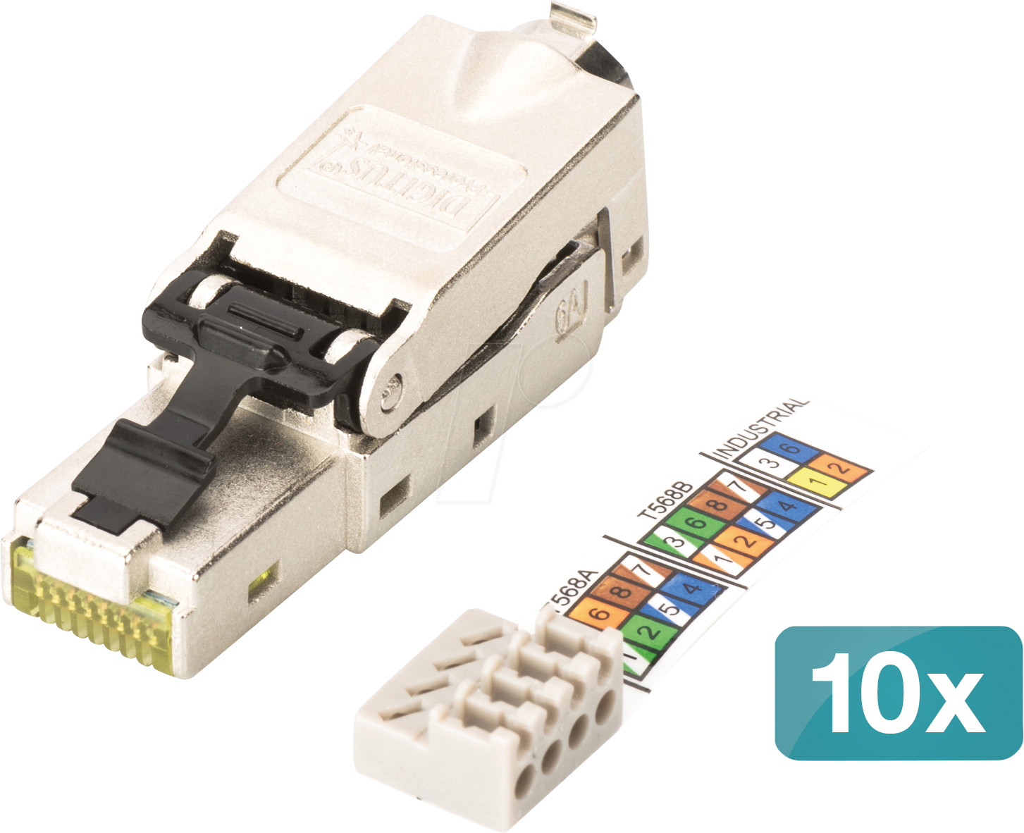 4016032495116 - DIGI DN-93631-10 - Feldstecker RJ45 Cat6a STP 10 Stück 4016032495116 - DIGI DN-93631-10 - Feldstecker RJ45 Cat6a STP 10 Stück