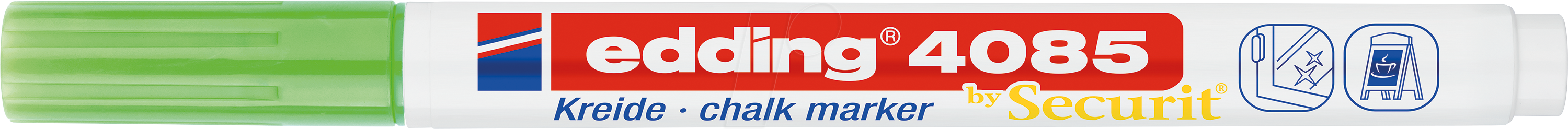 Edding Windowmarker Kreidemarker, 4085-064, neongrün, 1-2mm, Rundspitze 4057305036513 Edding