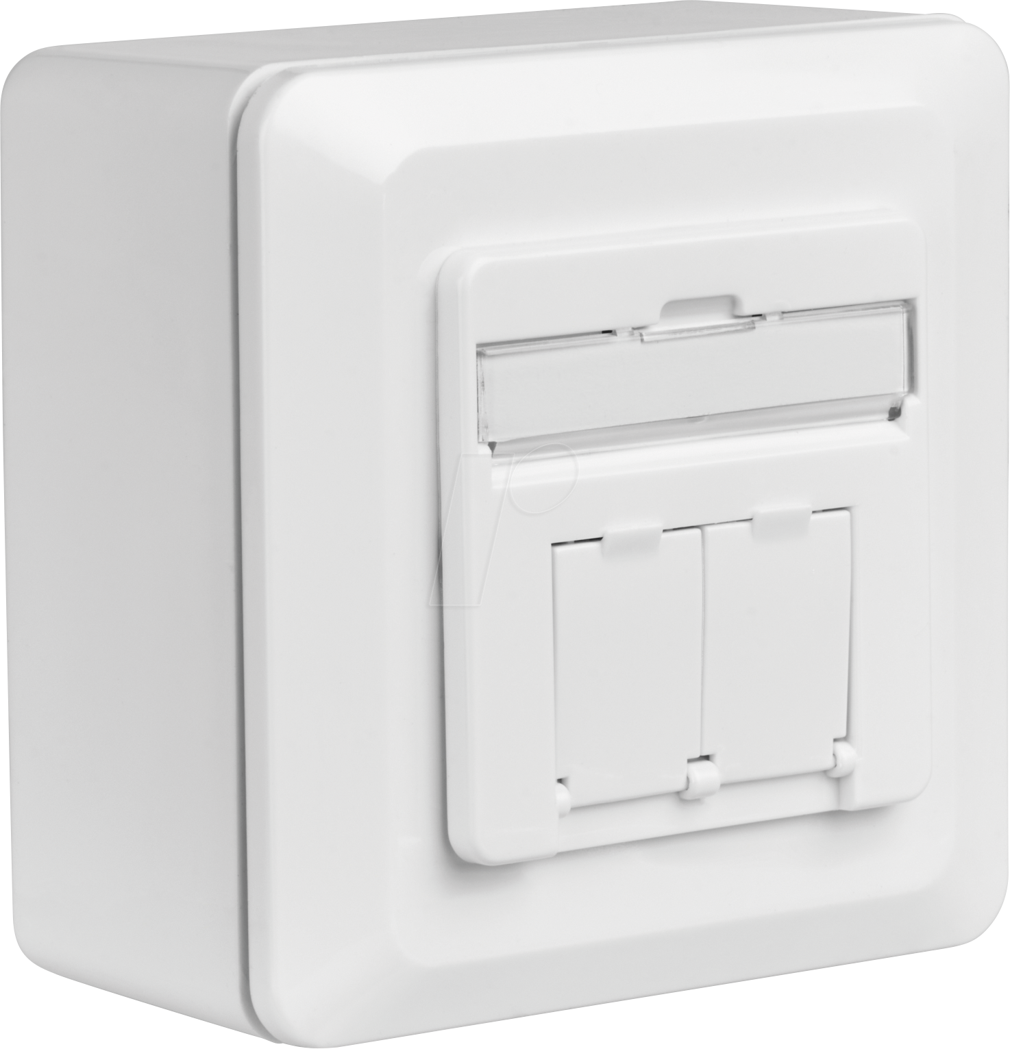 4049759107420 - EFB ET25133AV5-R - RJ45-Datendose Cat6a oben unten Aufputz 2x RJ45