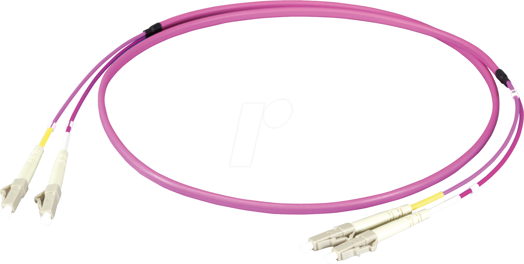 4049759224356 - Duplex Patchkabel Flat-Twin LC-LC OM4 -- 25m LSZH 3x5mm erikaviolett