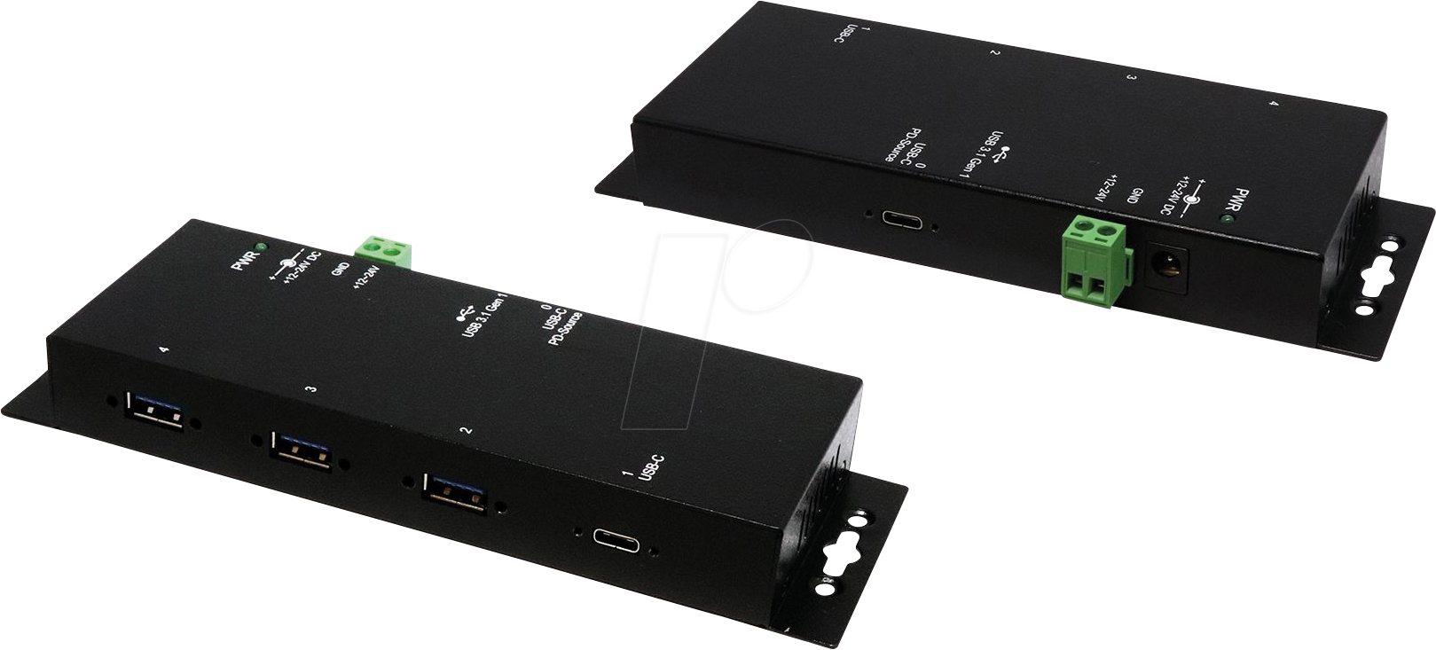 4718359119163 - 1191HMVSPD - USB 32 4-Port Hub mit USB PD Aufladung(Surge Protection)
