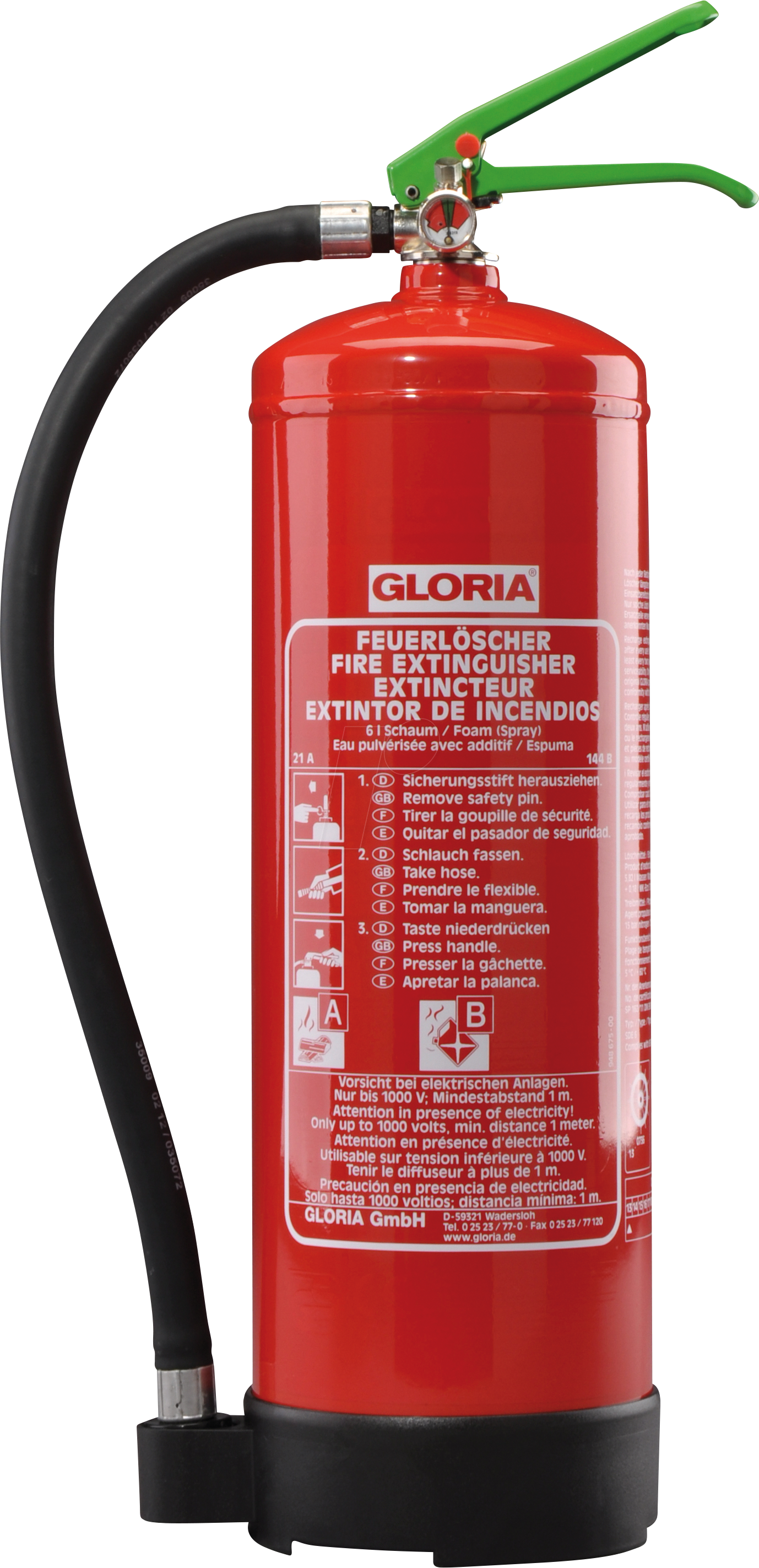 GLORIA SDE6: Feuerlöscher, Schaum bei reichelt elektronik