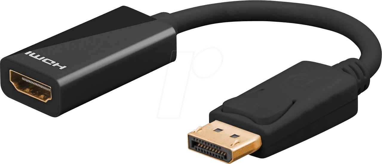 GOOBAY 67881 - DisplayPort Adapter, DP Stecker auf HDMI Buchse