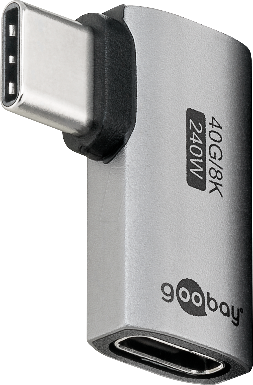 Image of GOOBAY 74441 - USB 4.0 Adapter, C Stecker auf Buchse, 90° horizontal