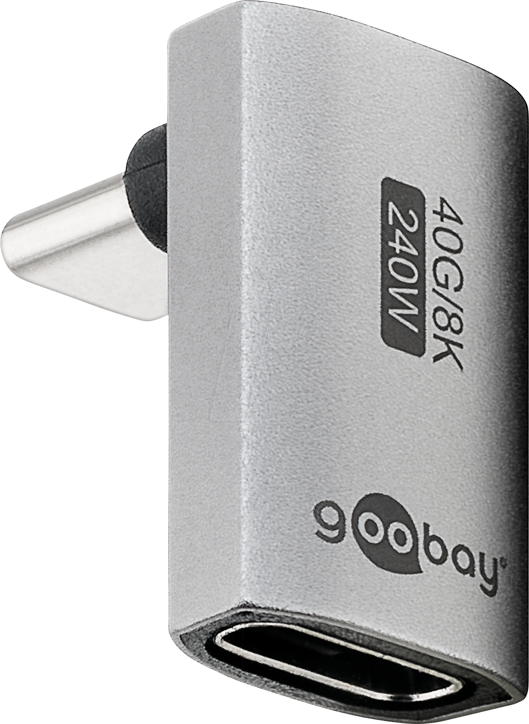 Image of GOOBAY 74442 - USB 4.0 Adapter, C Stecker auf Buchse, L-Form kurz