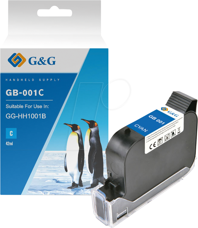 G&G 18638 - Tintenkartusche, GB-001 - cyan