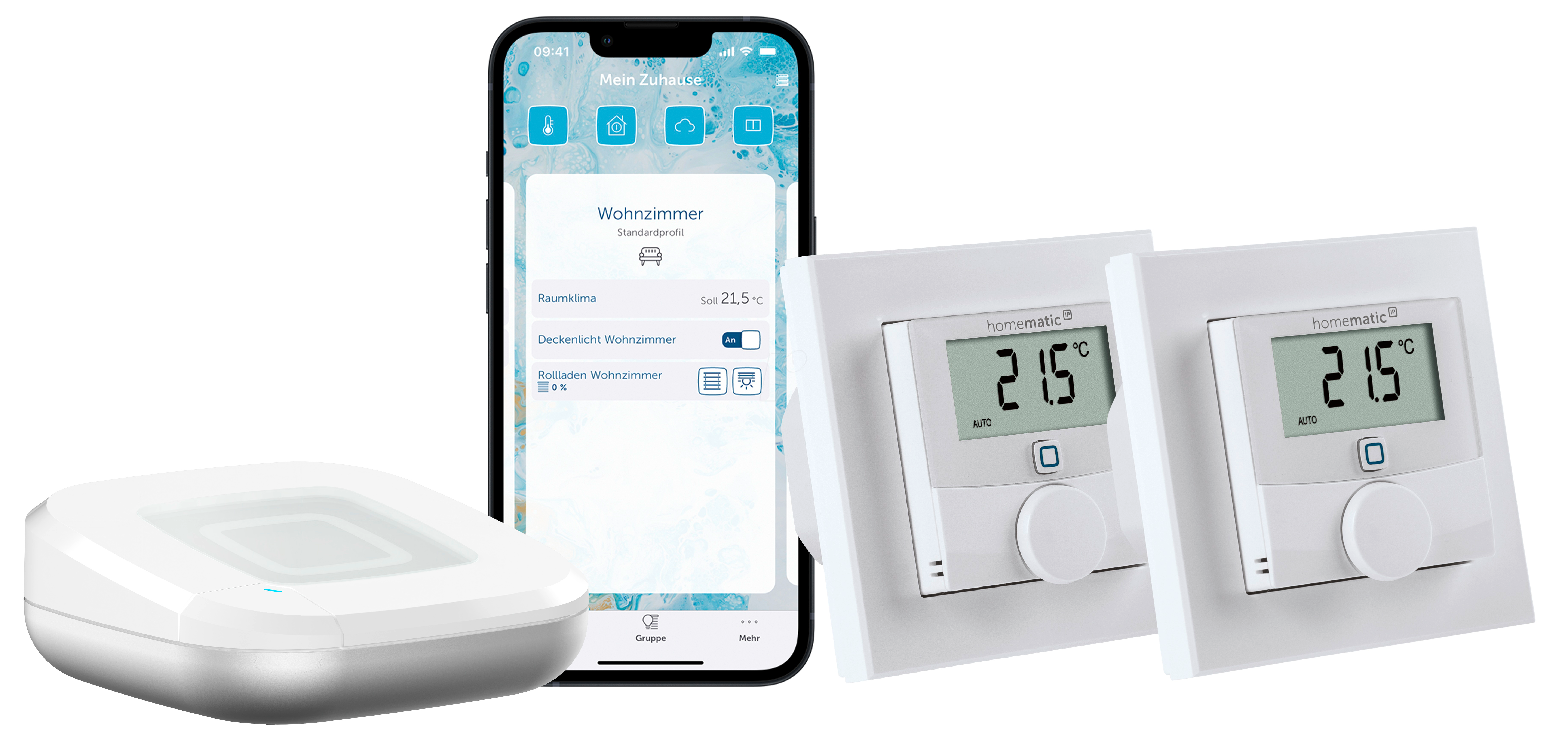 HMIP HAP2-BWTH2 - Starter Set smarte Fußbodenheizung für 2 Räume