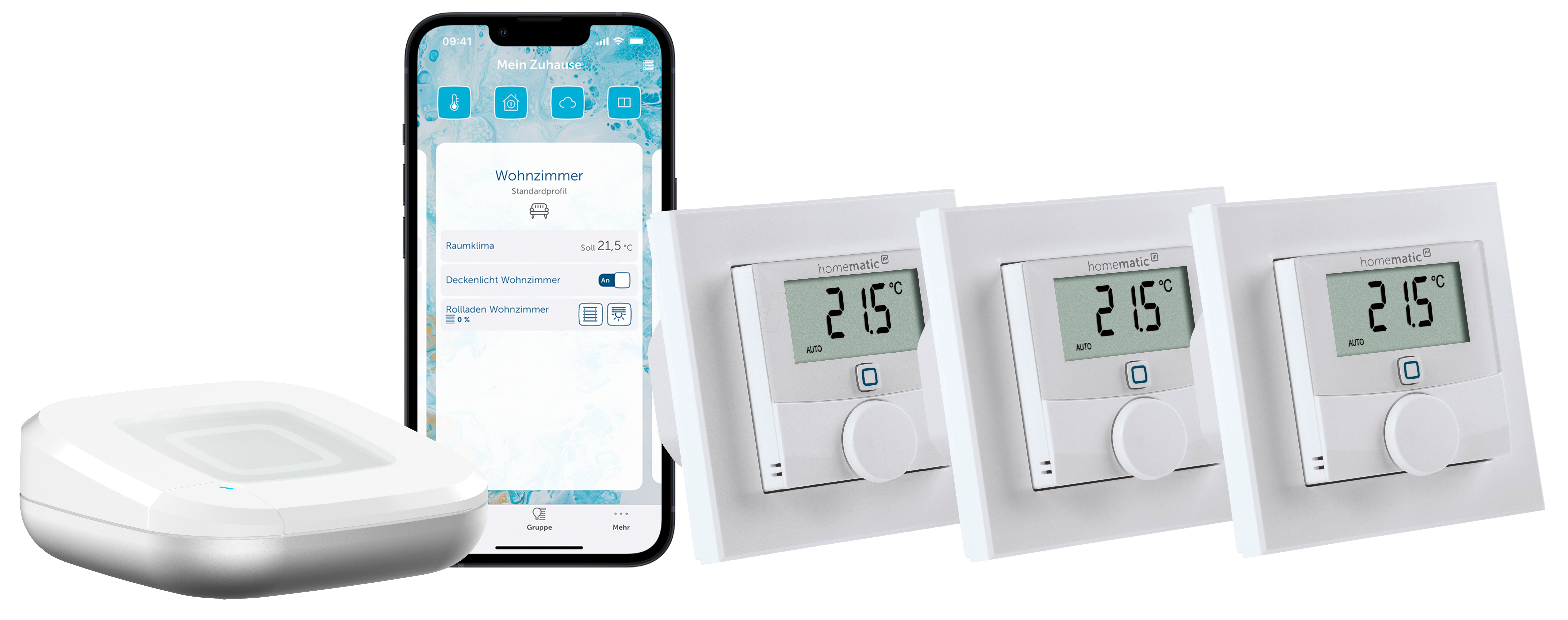 HMIP HAP2-BWTH3 - Starter Set smarte Fußbodenheizung für 3 Räume