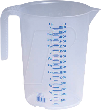 4007228938500 - Biebrach-chmorgenstern Gmbh - Messkanne 3000 ml pp transpD175xH238mm Griff offen hünersdorff