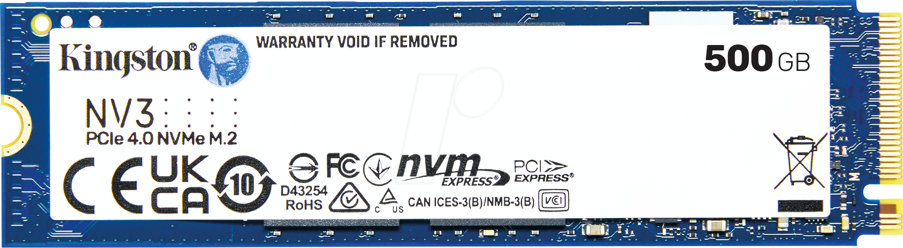 SNV3S/500G - Kingston NV3 NVMe™ SSD, 500 GB, M.2 PCIe