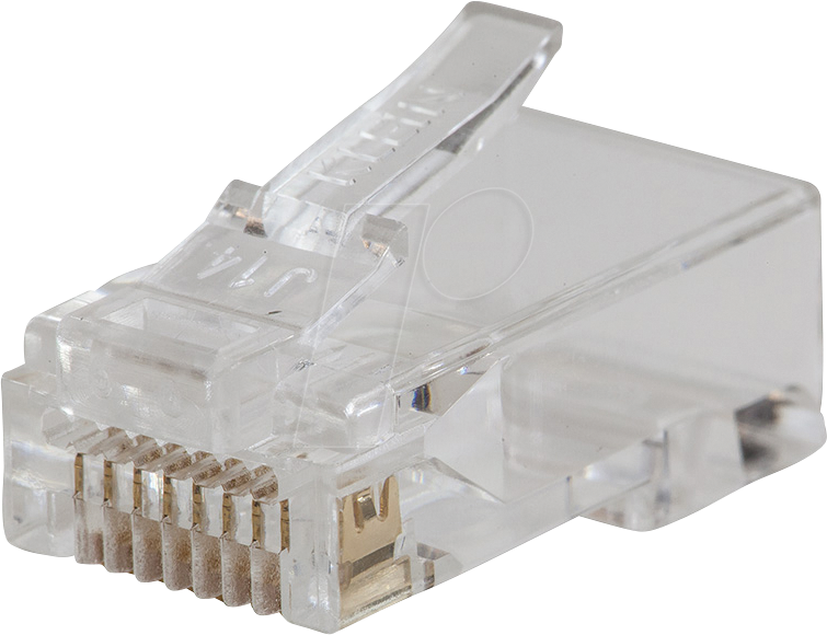 Image of KLT VDV826702 - RJ45 Modular Stecker, Cat.5e, Pass through, 50 Stück