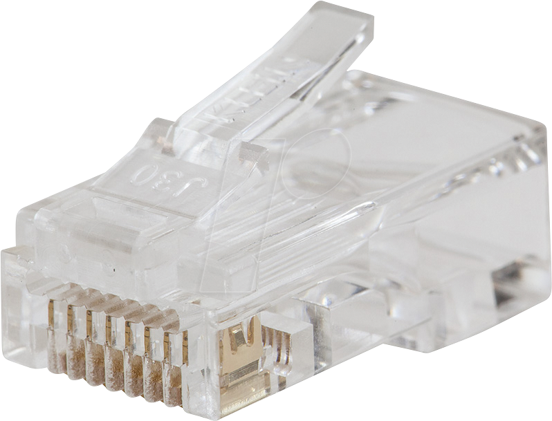 Image of KLT VDV826703 - RJ45 Modular Stecker, Cat.6, Pass through, 50 Stück