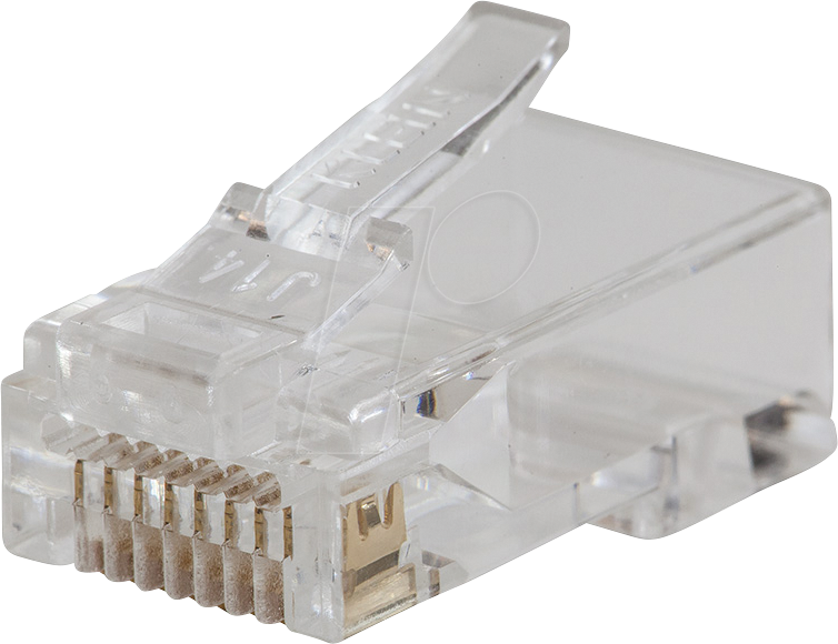 KLT VDV826728 - RJ45 Modular Stecker, Cat.5e, Pass through, 10 Stück