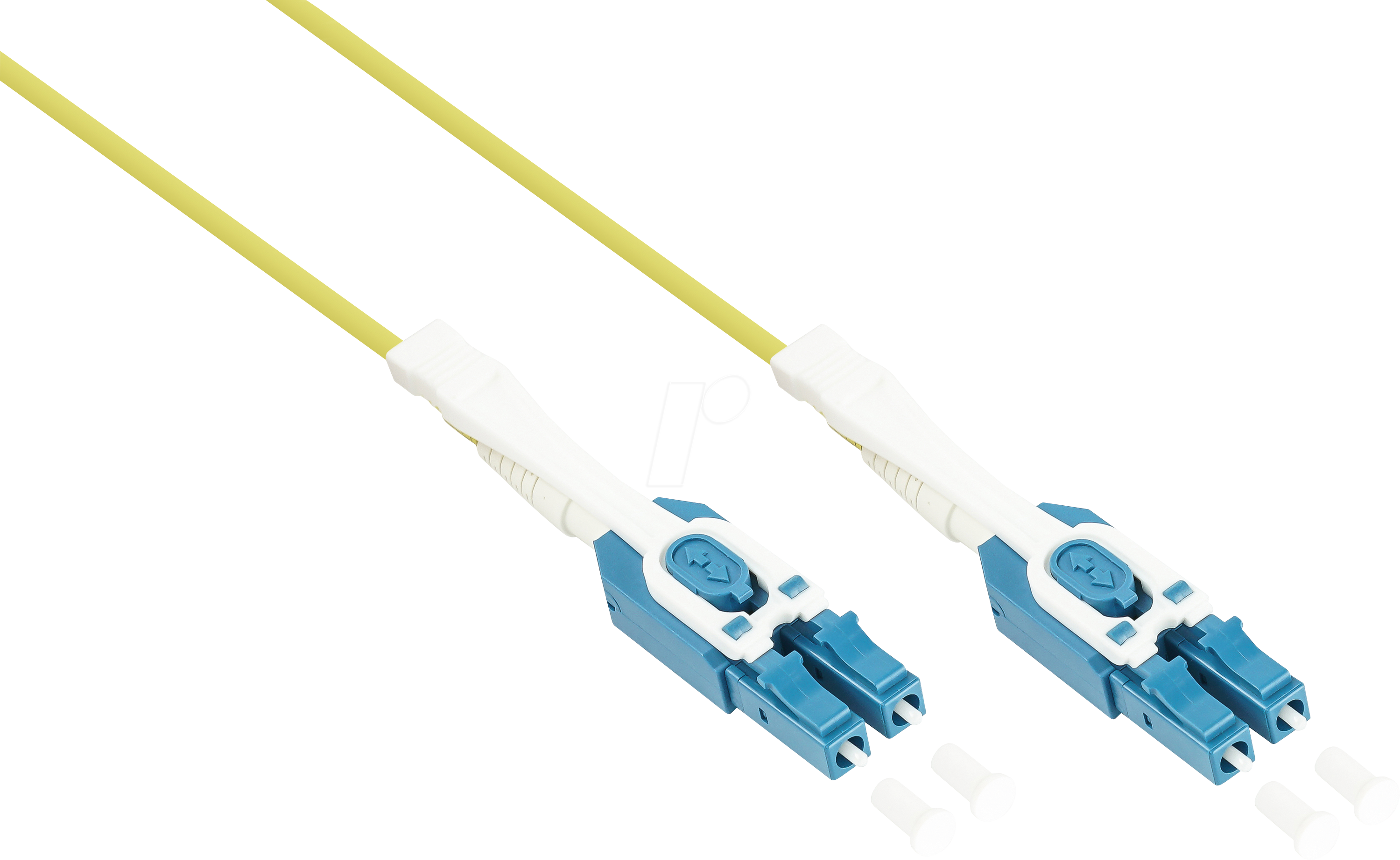KM SO-LW02-015 - LWL Patchkabel Uniboot, OS2, LC - LC, 1,5 m, gelb