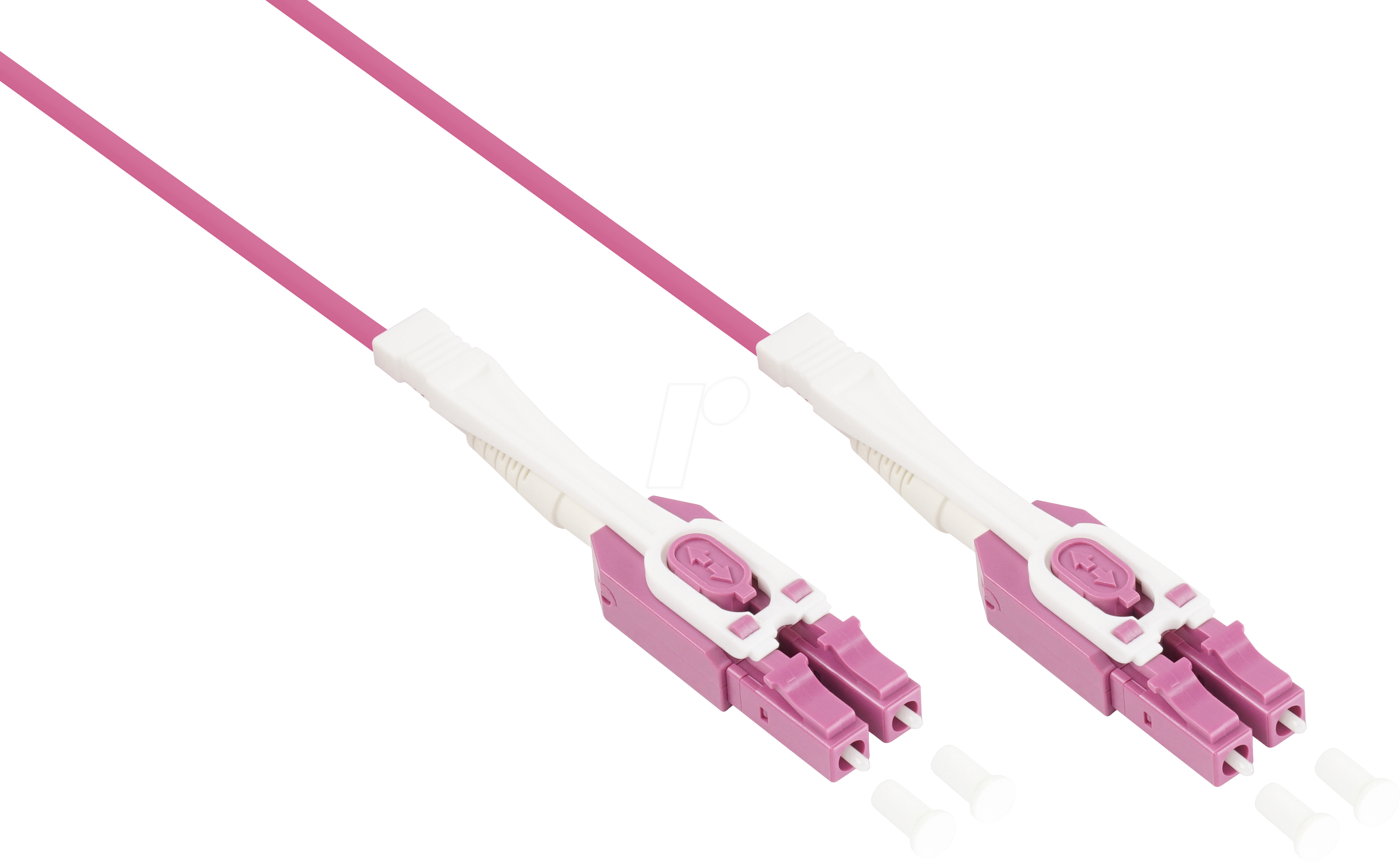 KM SO-LW10-090 - LWL Patchkabel Uniboot, OM4, LC - LC, 9 m, violett
