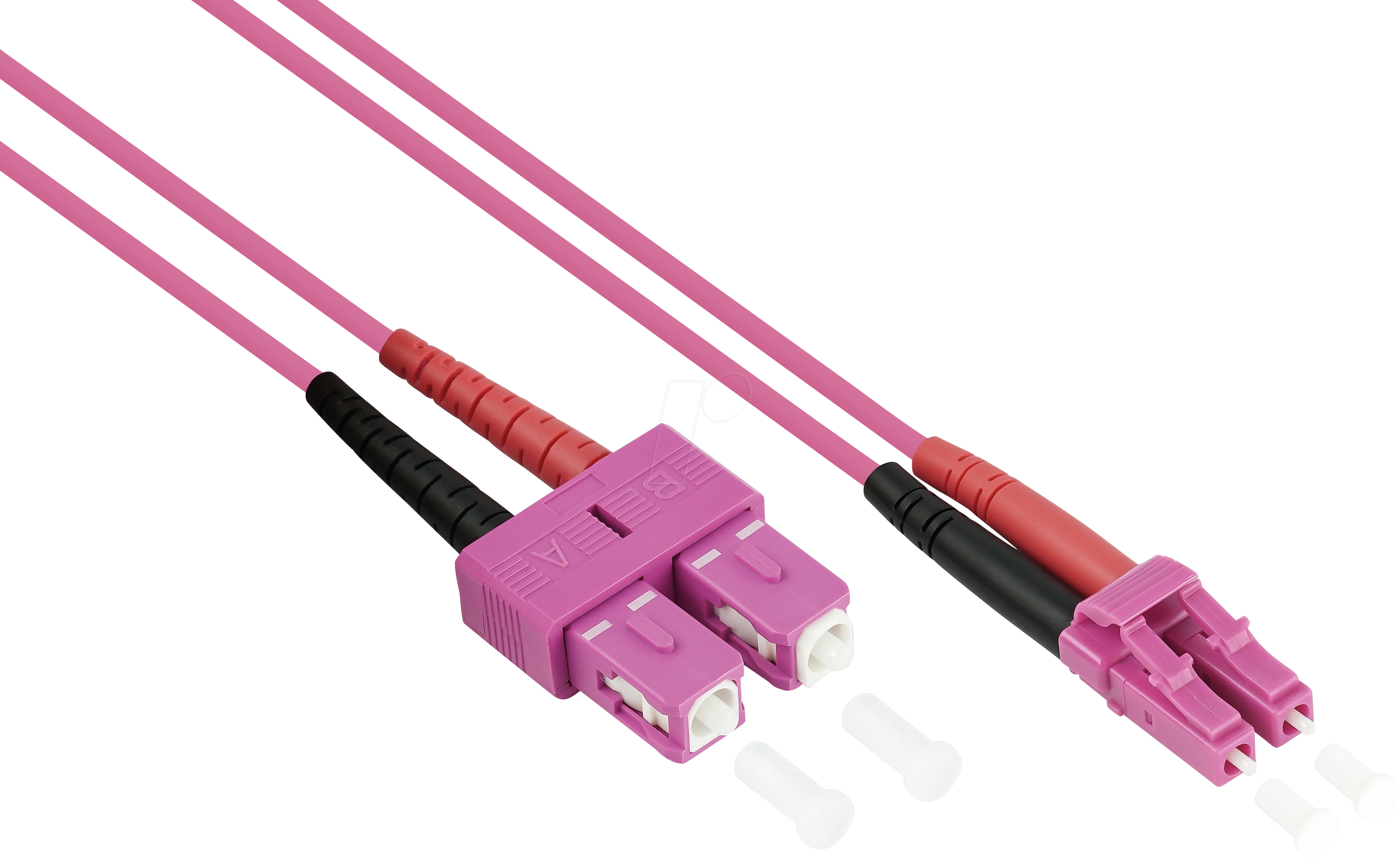 KM SO-LW11-050 - LWL Patchkabel, OM4, LC - SC, 5 m, violett