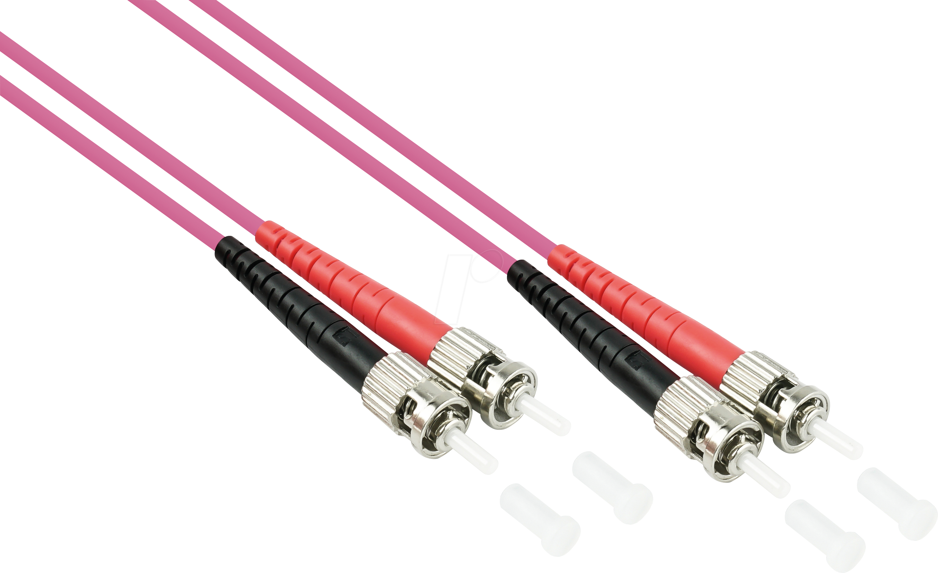 KM SO-LW13-050 - LWL Patchkabel, OM4, ST - ST, 5 m, violett