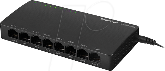 5901969424171 - LANBERG Switch 8-Port 1GB S unmanaged GigabEth Desktop 12V